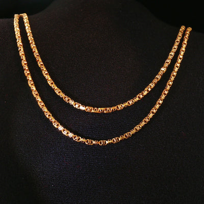 Vintage Chain Necklace with Swivel Catch in 15ct Rose Gold