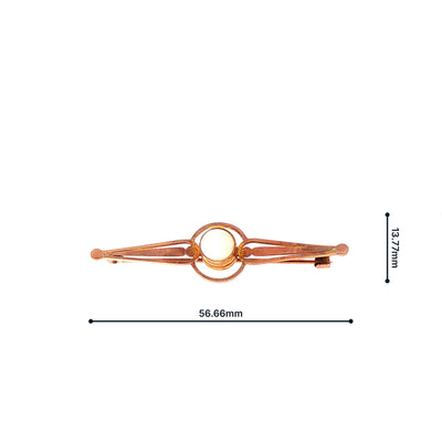 Vintage Opal Bar Brooch in 9ct Rose Gold