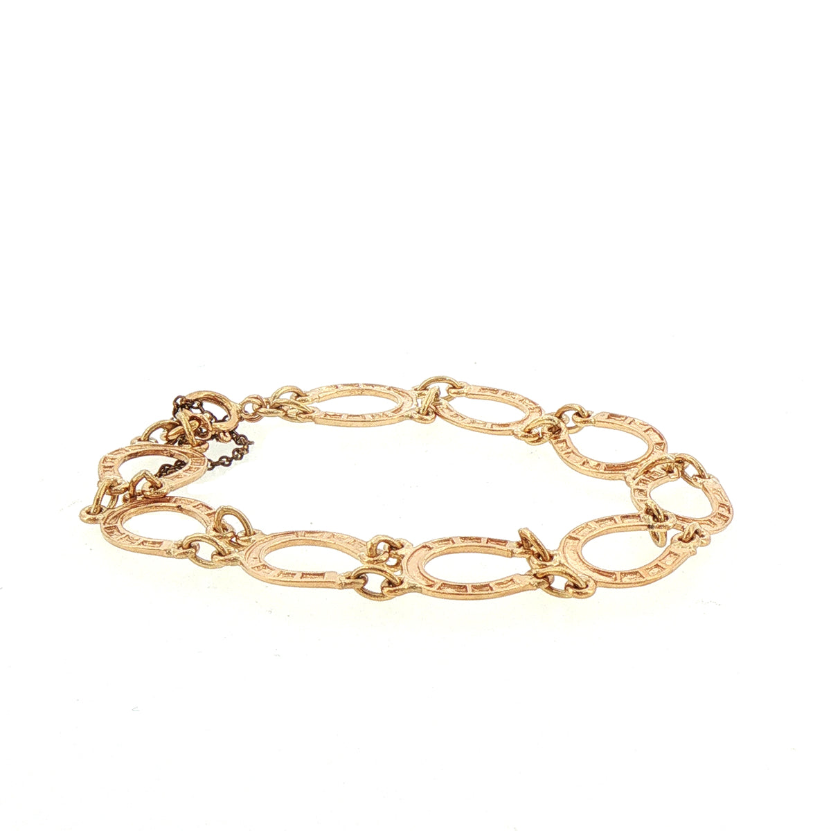 Vintage Horseshoe Bracelet Weighing 8.5g in 9ct Yellow Gold