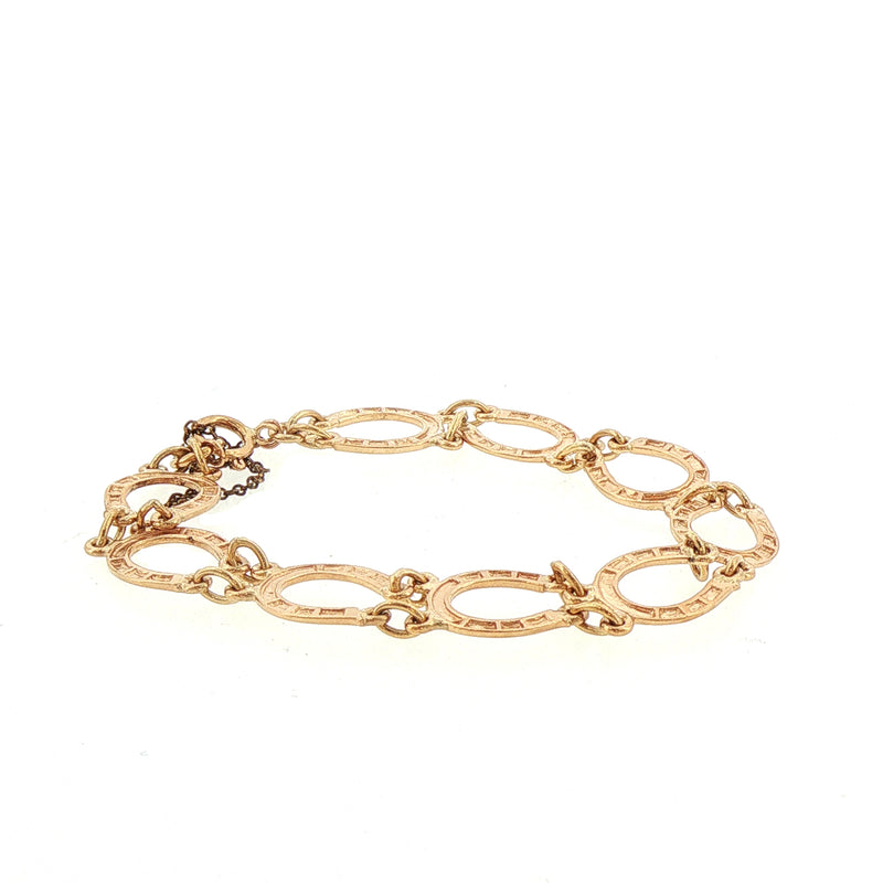 Vintage Horseshoe Bracelet Weighing 8.5g in 9ct Yellow Gold