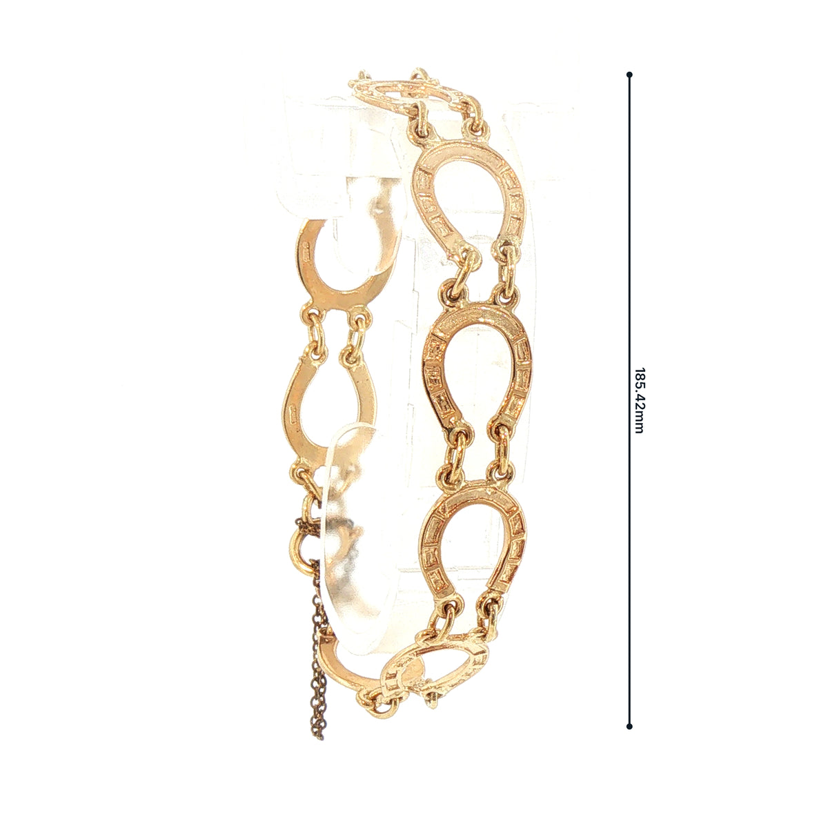Vintage Horseshoe Bracelet Weighing 8.5g in 9ct Yellow Gold