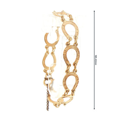 Vintage Horseshoe Bracelet Weighing 8.5g in 9ct Yellow Gold