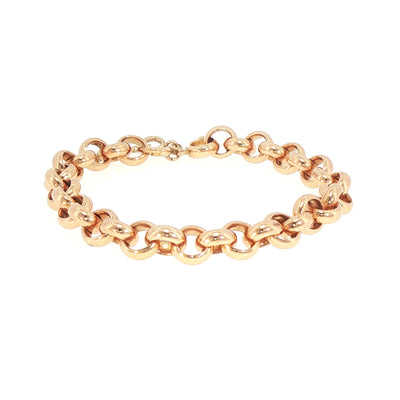 18ct Rose Gold Belcher Link Chain Bracelet