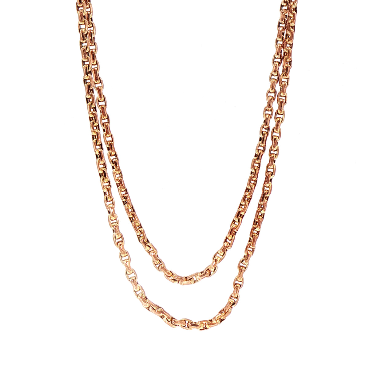 Vintage 60" Muff Chain in 9ct Rose Gold