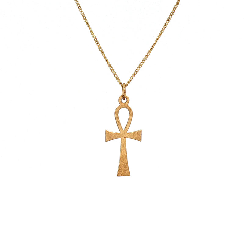 Vintage Fancy Cross Pendant and Chain in 9ct Yellow Gold