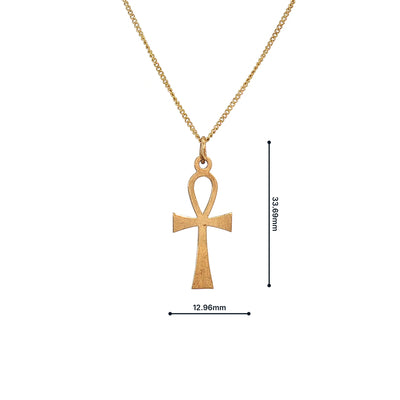 Vintage Fancy Cross Pendant and Chain in 9ct Yellow Gold