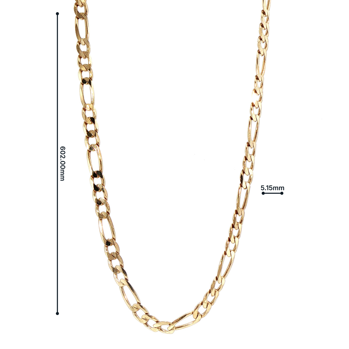 Vintage Figaro Link Chain in 9ct Yellow Gold