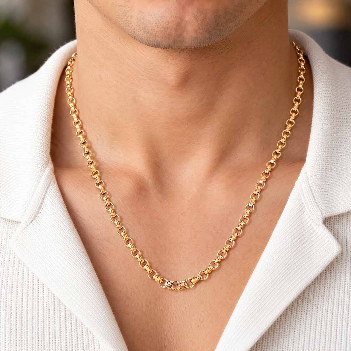 Vintage Round Belcher Chain in 9ct Rose Gold