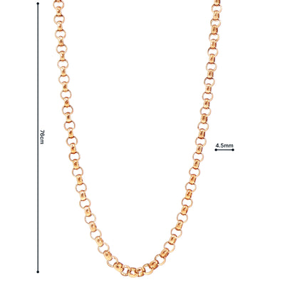 Vintage Round Belcher Chain in 9ct Rose Gold