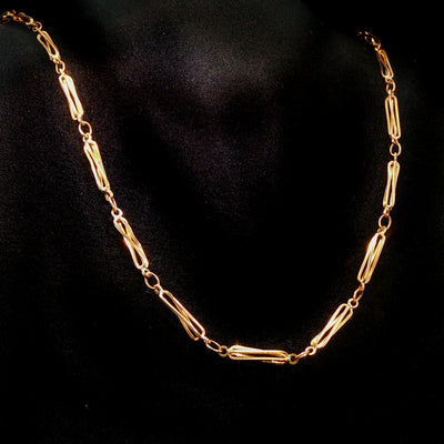 Vintage Twist Trombone Link Chain Weighing 11g in 9ct Yellow Gold