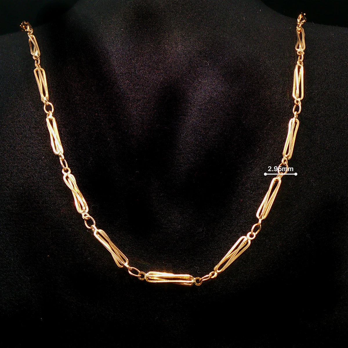 Vintage Twist Trombone Link Chain Weighing 11g in 9ct Yellow Gold