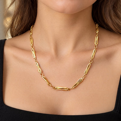 Vintage Twist Trombone Link Chain Weighing 11g in 9ct Yellow Gold