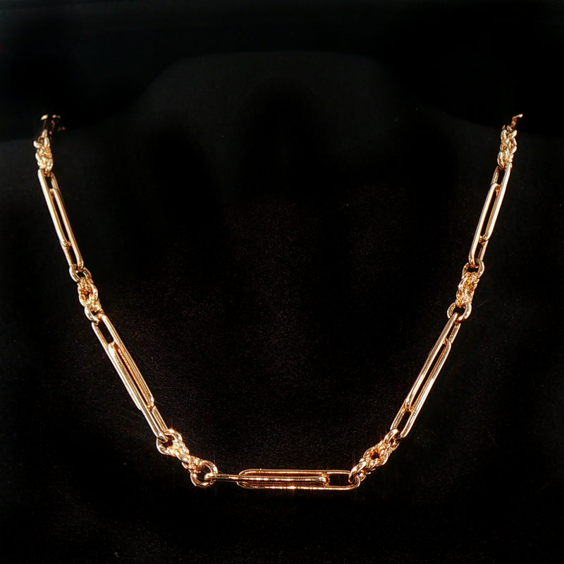 Vintage Trombone Knot Link Chain Weighing 40.4g in 9ct Yellow Gold