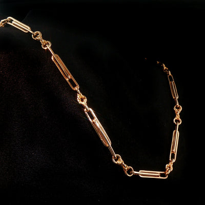 Vintage Trombone Knot Link Chain Weighing 40.4g in 9ct Yellow Gold