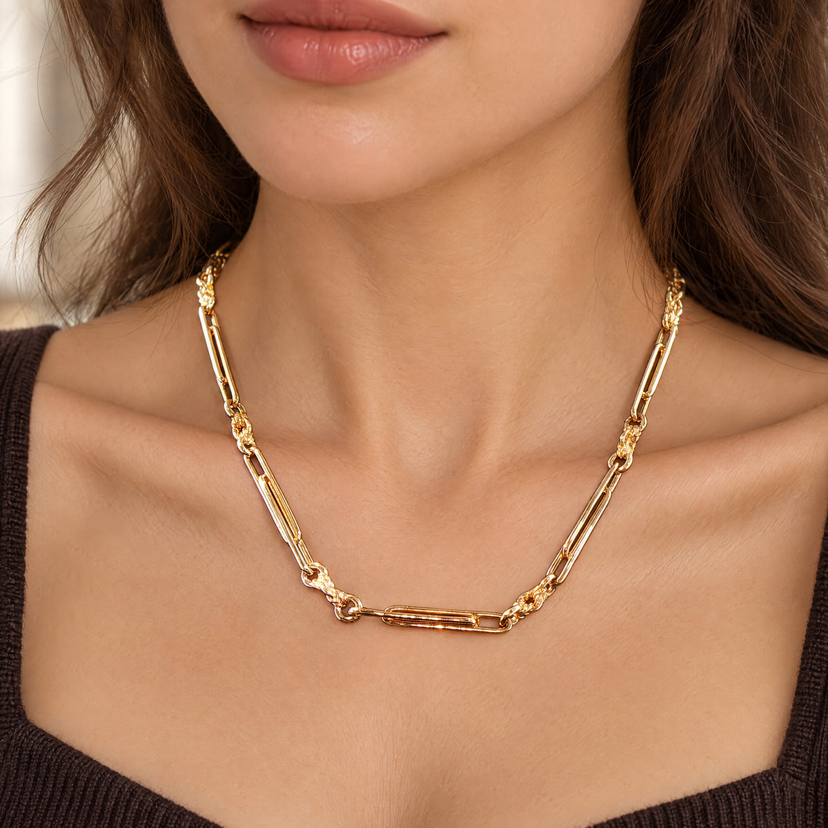 Vintage Trombone Knot Link Chain Weighing 40.4g in 9ct Yellow Gold