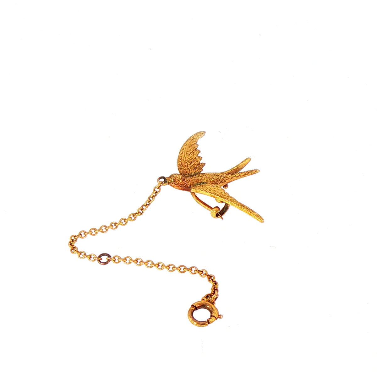 Vintage Swallow Brooch in 15ct Yellow Gold