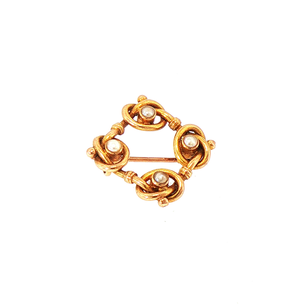 Vintage Pearl Brooch in 15ct Yellow Gold
