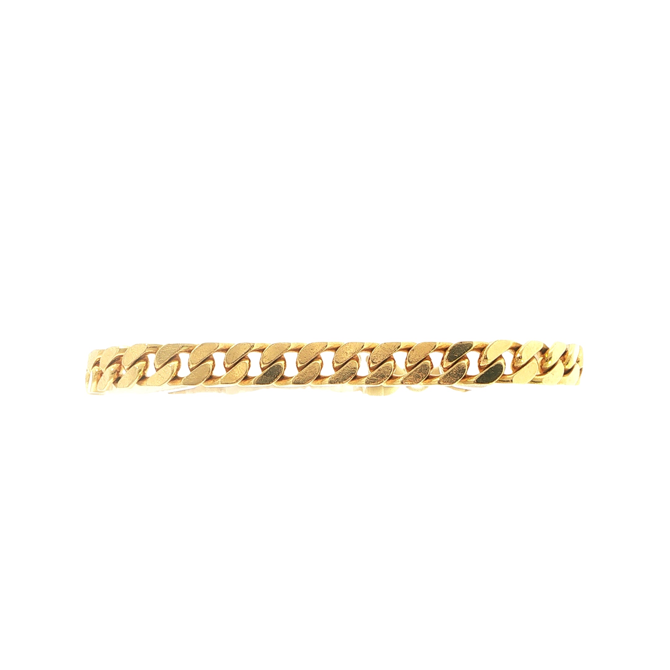 18ct Yellow Gold Curb Chain Bracelet 49.6 Grams