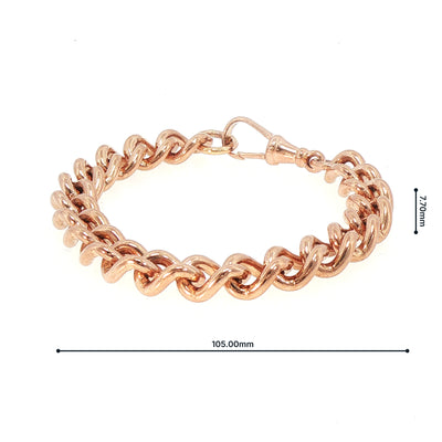 60g Curb Chase Link Bracelet in 9ct Rose Gold