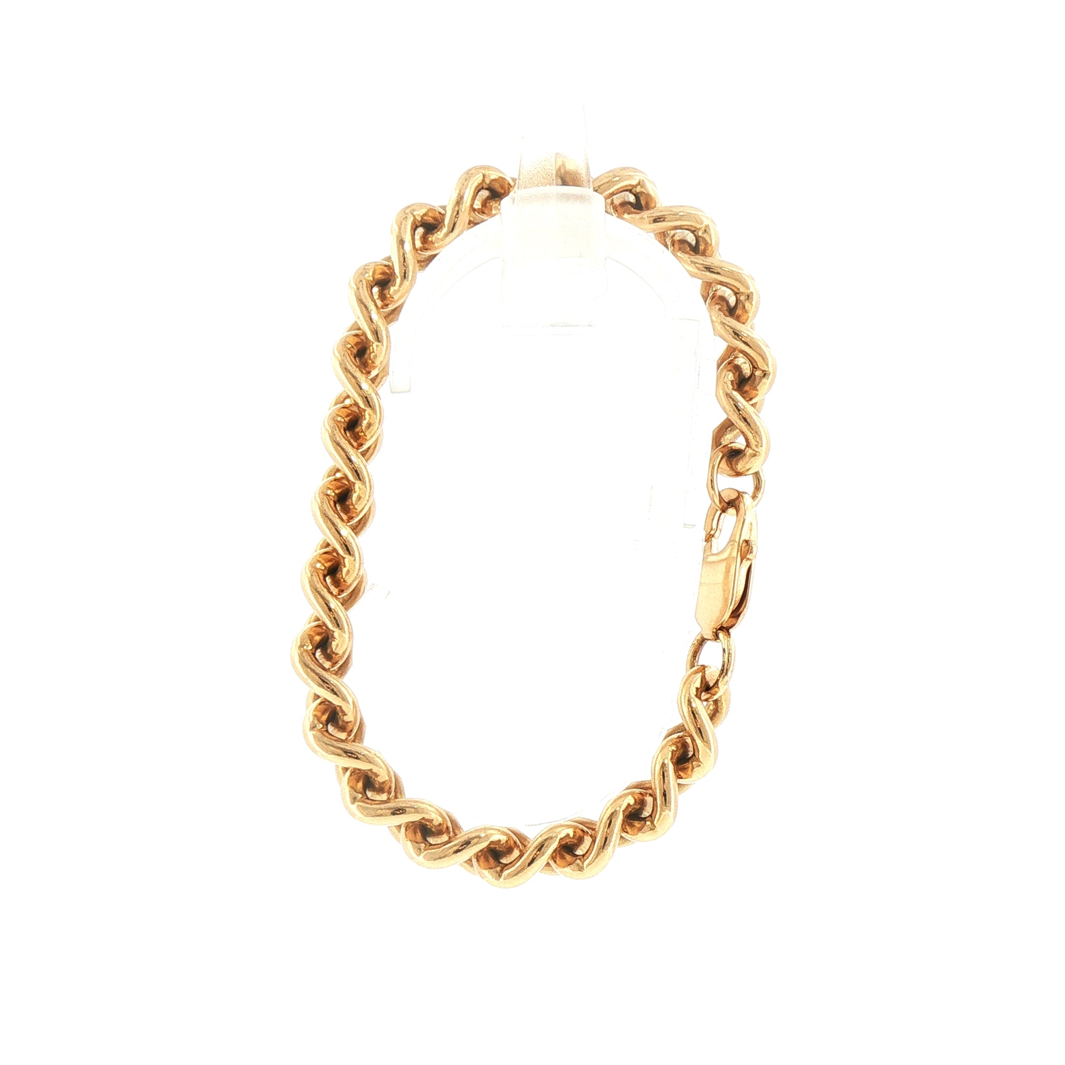 9ct Yellow Gold Curb Bracelet with Lobster Catch