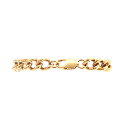 9ct Yellow Gold Curb Bracelet with Lobster Catch