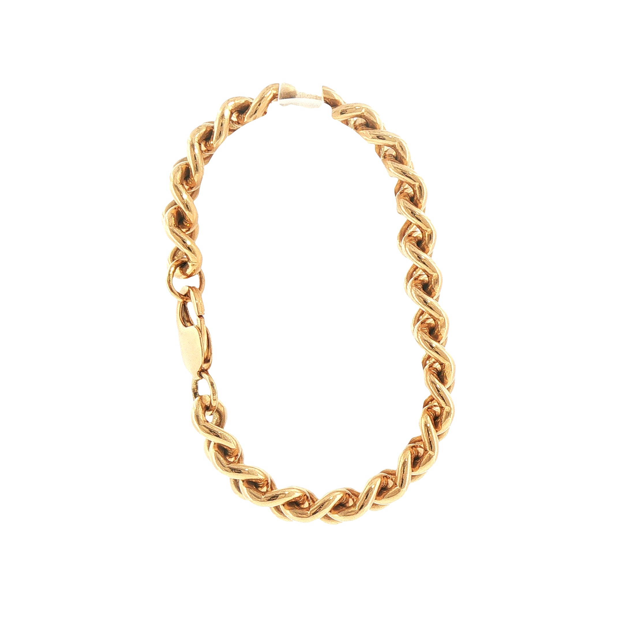9ct Yellow Gold Curb Bracelet with Lobster Catch