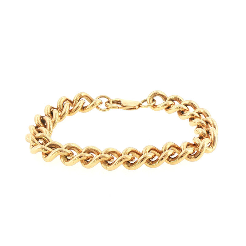9ct Yellow Gold Curb Bracelet with Lobster Catch