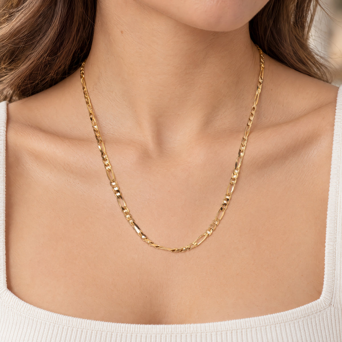 Vintage Figaro Chain Necklace Weighing 9g in 9ct Yellow Gold