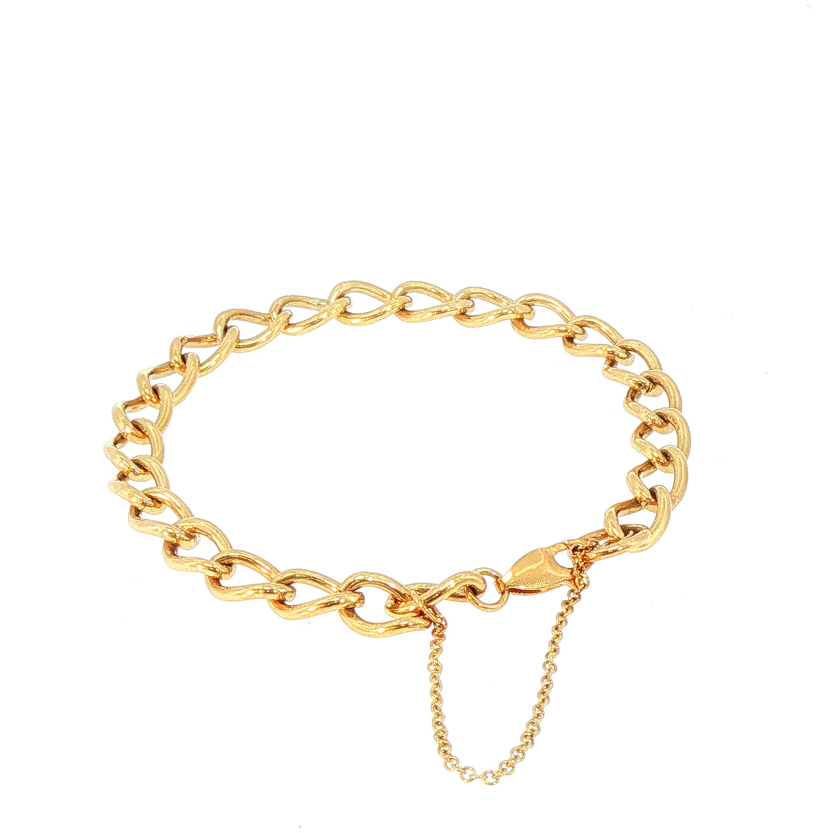 Vintage Round Curb Link Bracelet in 9ct Yellow Gold