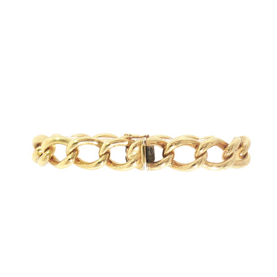 43.46g Curb Chase Link Bracelet in 18ct Yellow Gold