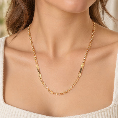 Vintage Muff Chain Necklace in 9ct Rose Gold