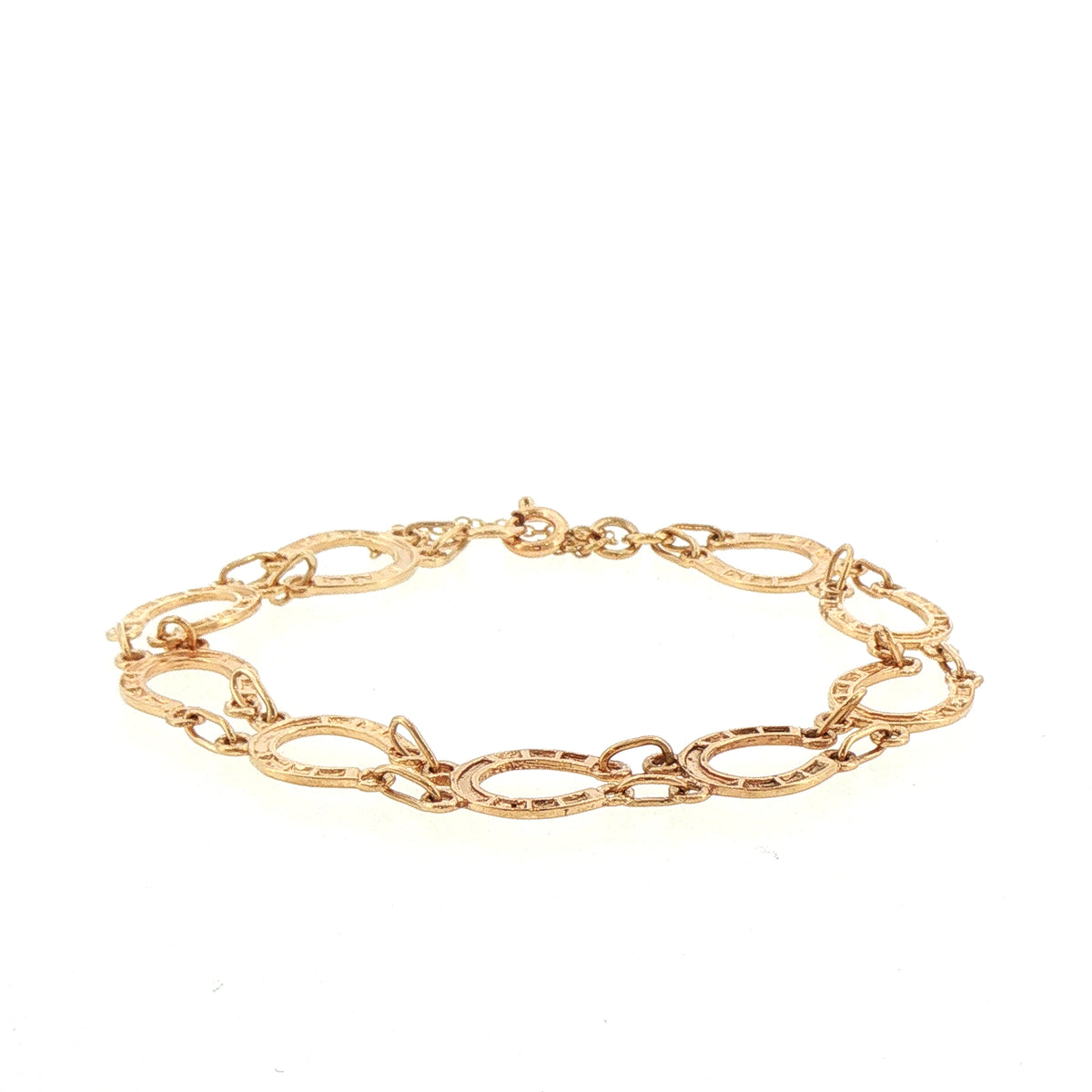 Vintage Horse Shoe Bracelet Weighing 8.9g in 9ct Yellow Gold