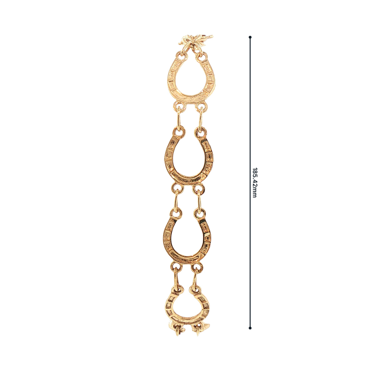 Vintage Horse Shoe Bracelet Weighing 8.9g in 9ct Yellow Gold