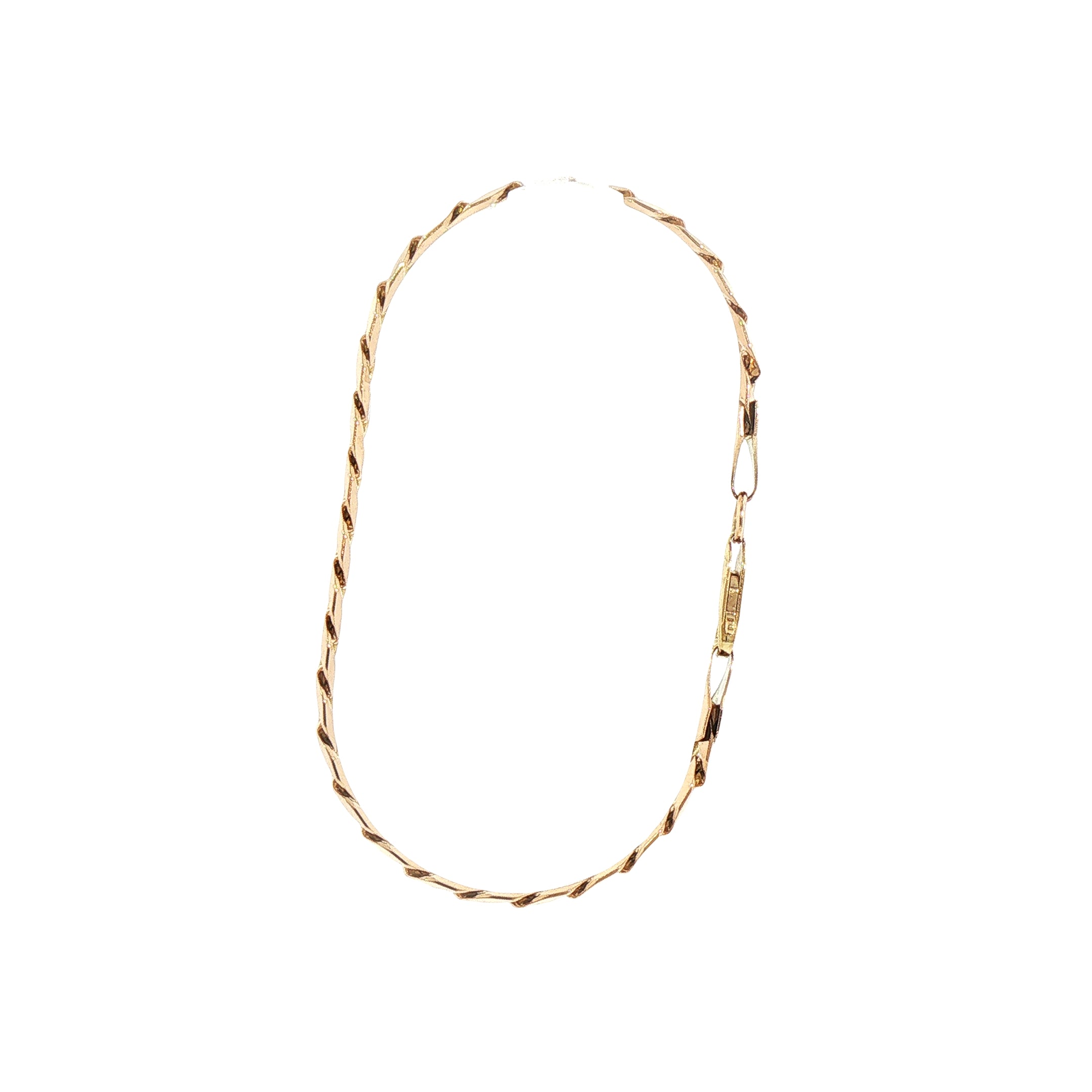 15.7g Vintage 9ct Yellow Gold Gents Curb Bracelet