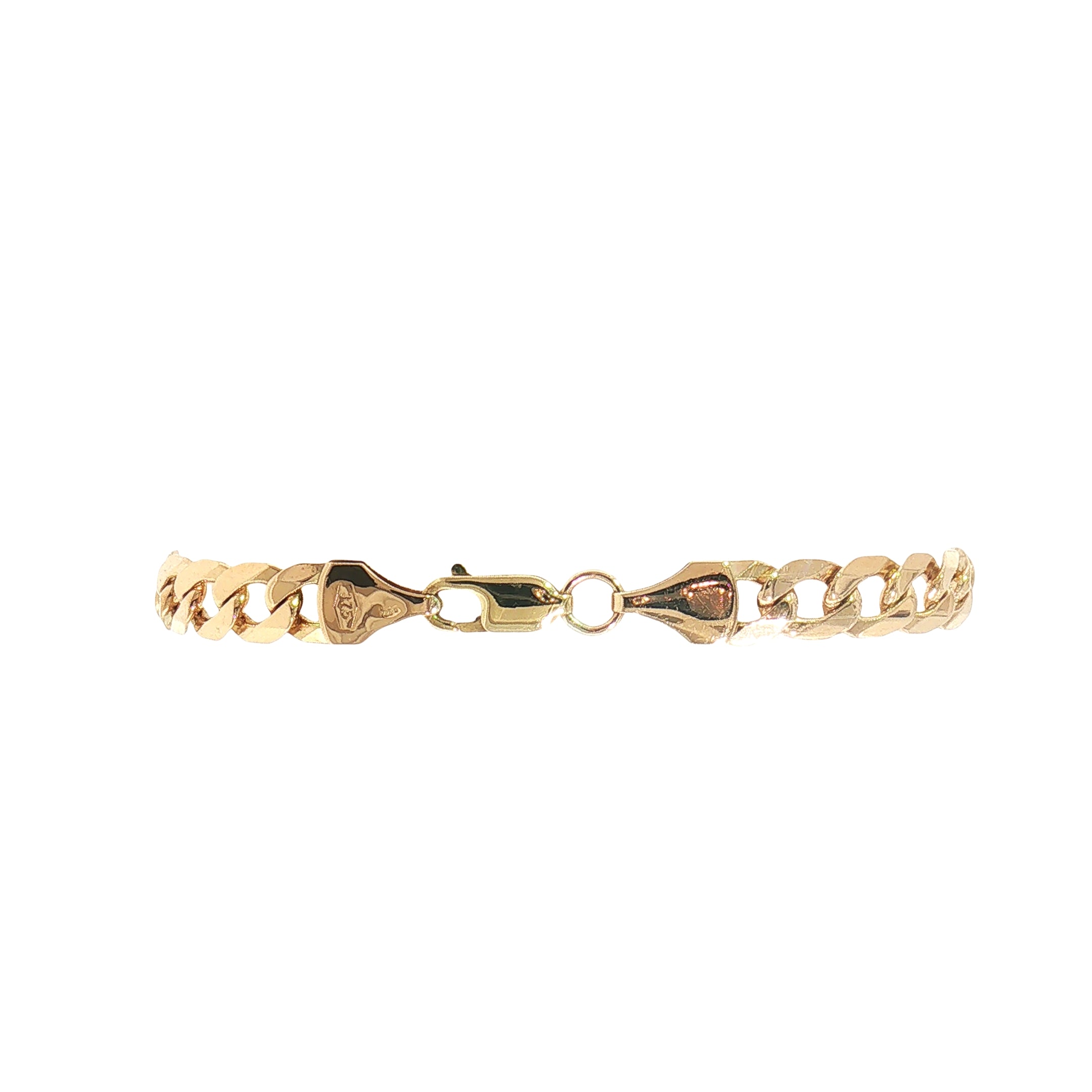 15.7g Vintage 9ct Yellow Gold Gents Curb Bracelet