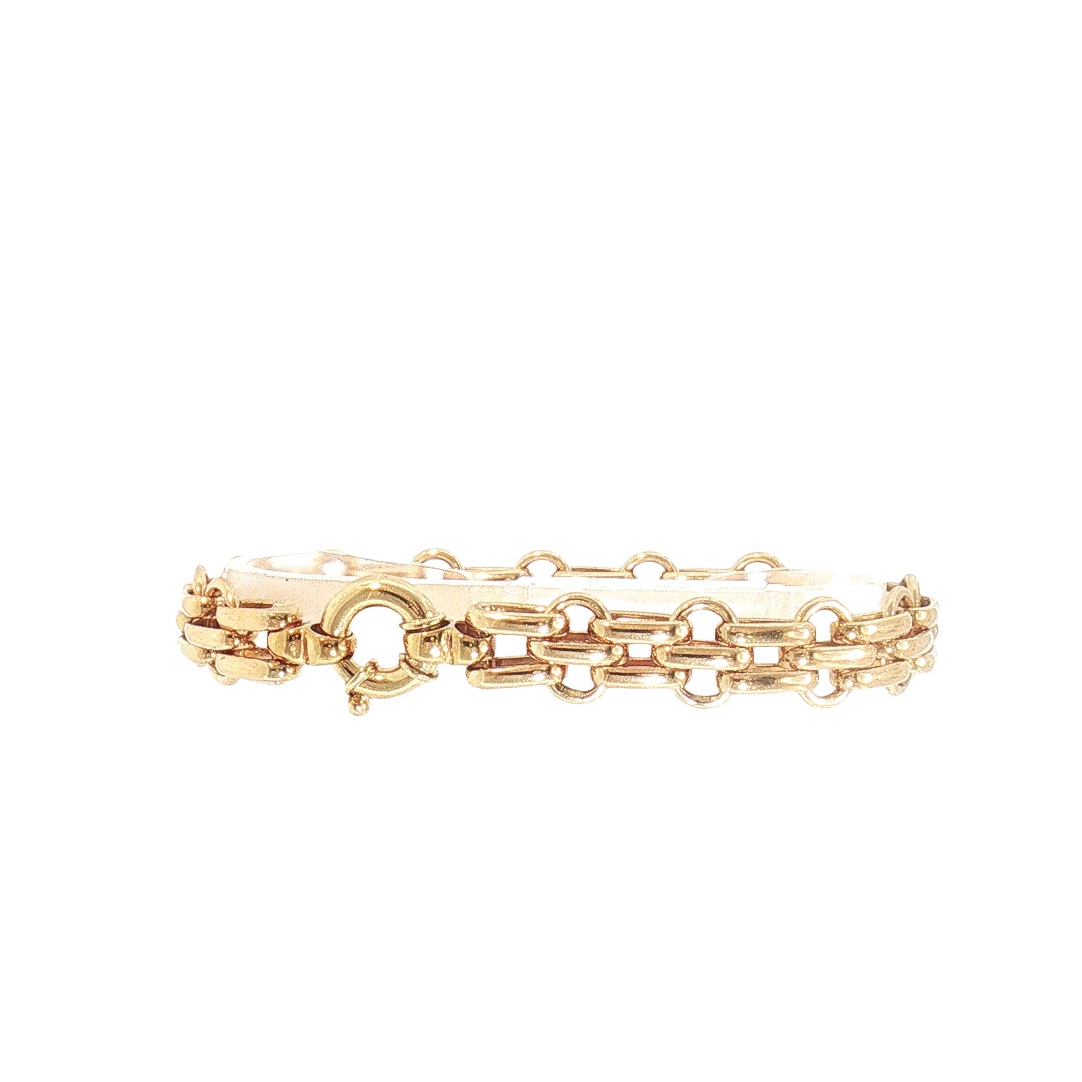 Vintage 9ct Yellow Gold Chain Bracelet with Bolt Catch