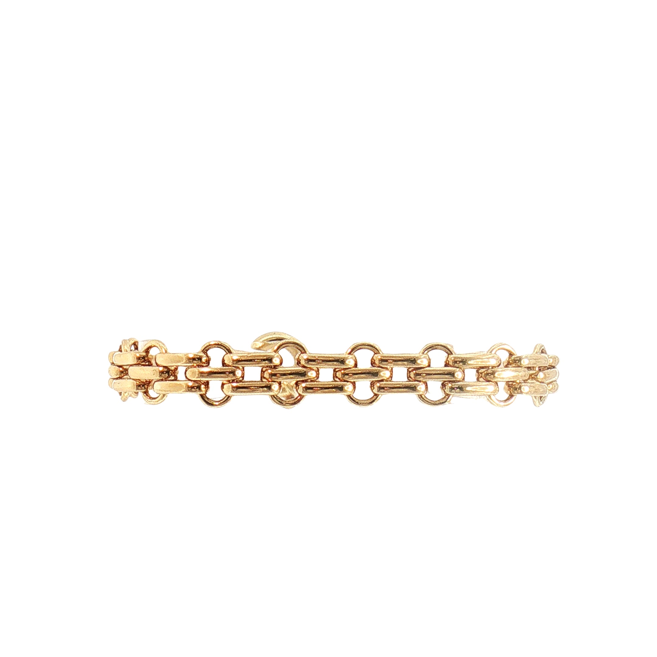 Vintage 9ct Yellow Gold Chain Bracelet with Bolt Catch