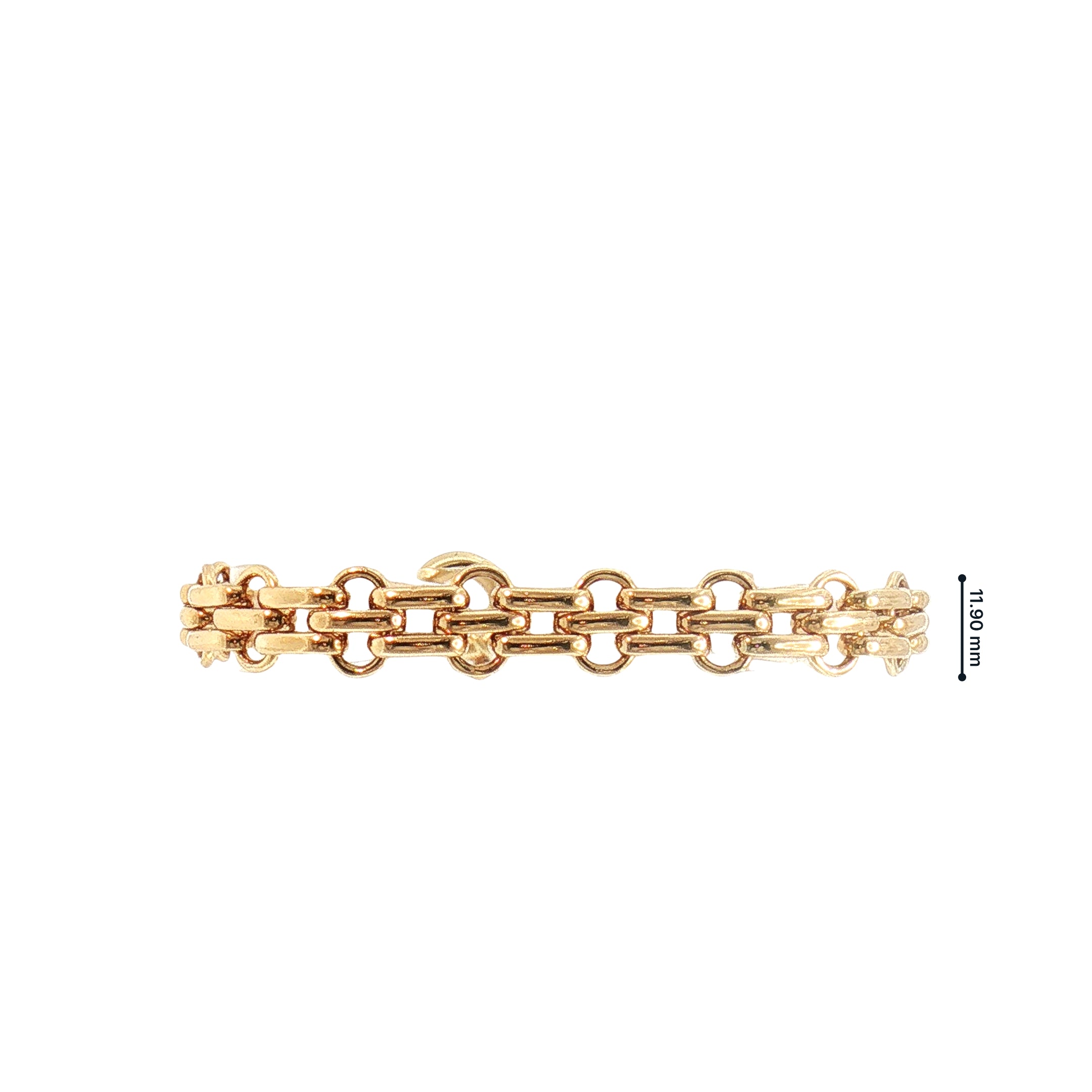 Vintage 9ct Yellow Gold Chain Bracelet with Bolt Catch