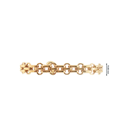 Vintage 9ct Yellow Gold Chain Bracelet with Bolt Catch