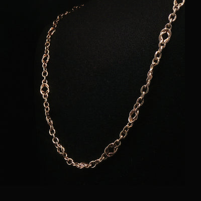9ct Yellow Gold Vintage Reef Knot Chain Necklace