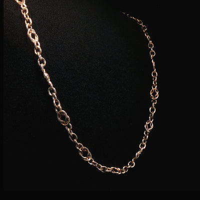9ct Yellow Gold Vintage Reef Knot Chain Necklace