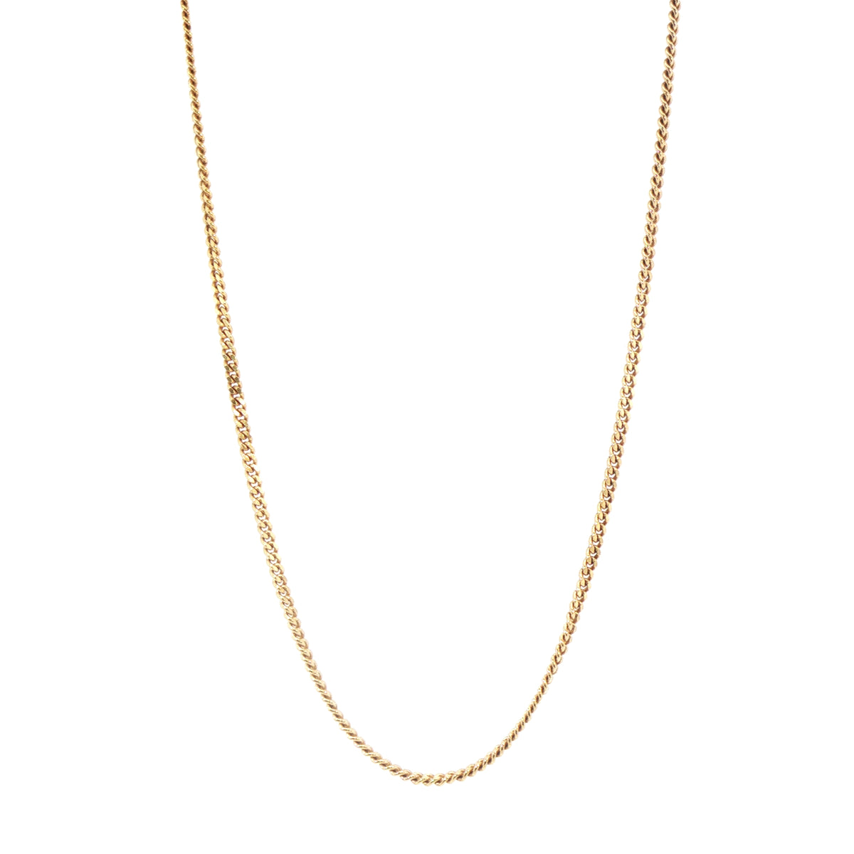 Vintage Curb Chain Necklace in 9ct Yellow Gold