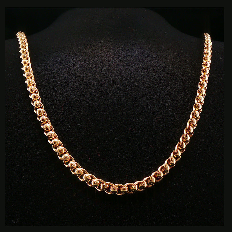 9ct Yellow Gold Roller Link Chain