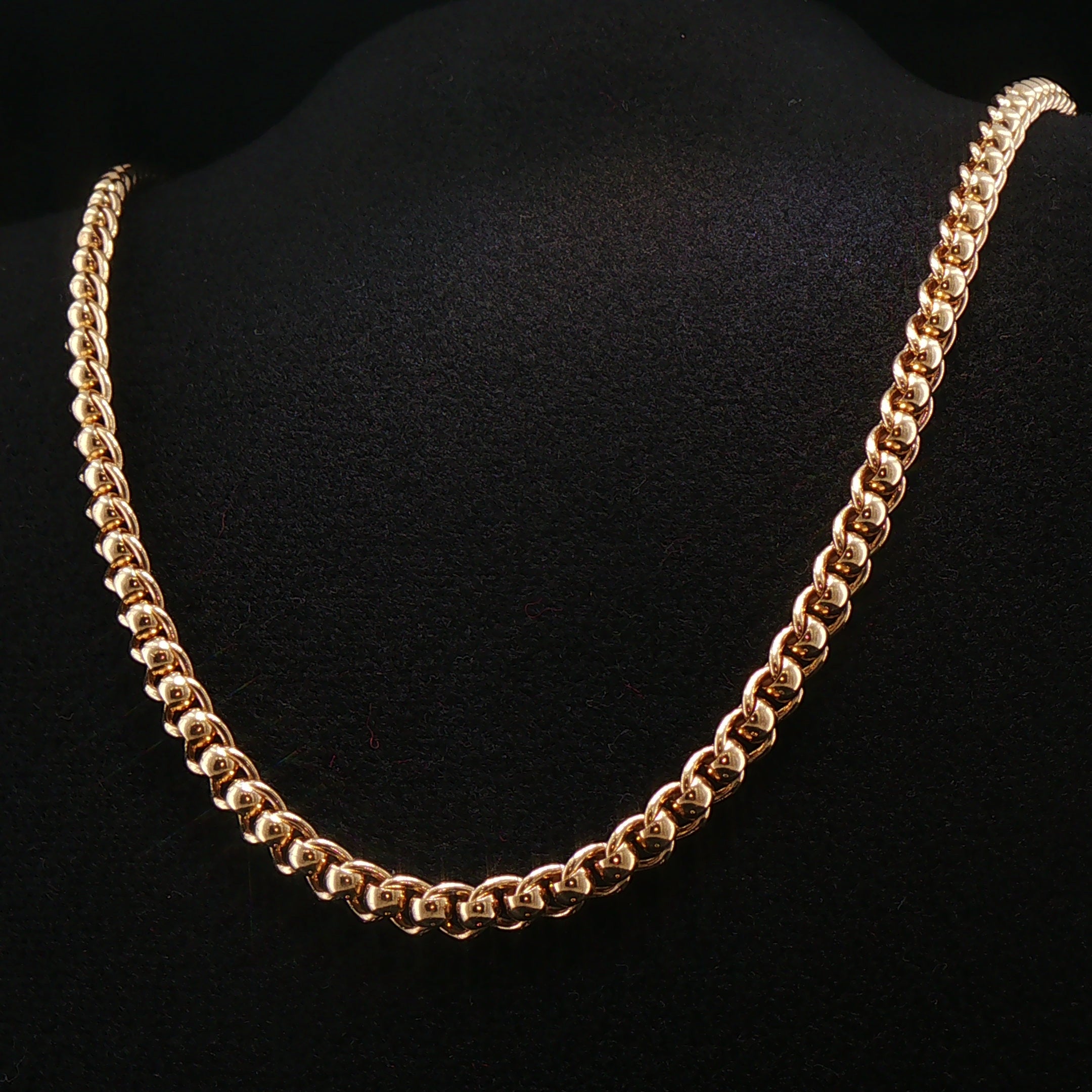 9ct Yellow Gold Roller Link Chain