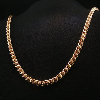 9ct Yellow Gold Roller Link Chain