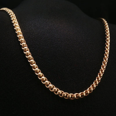 9ct Yellow Gold Roller Link Chain