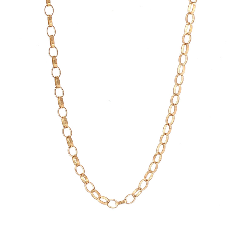 Vintage Filed Belcher Chain Weighing 19.1g in 9ct Yellow Gold