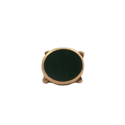 Vintage Bloodstone Fob Pendant in 9ct Yellow Gold