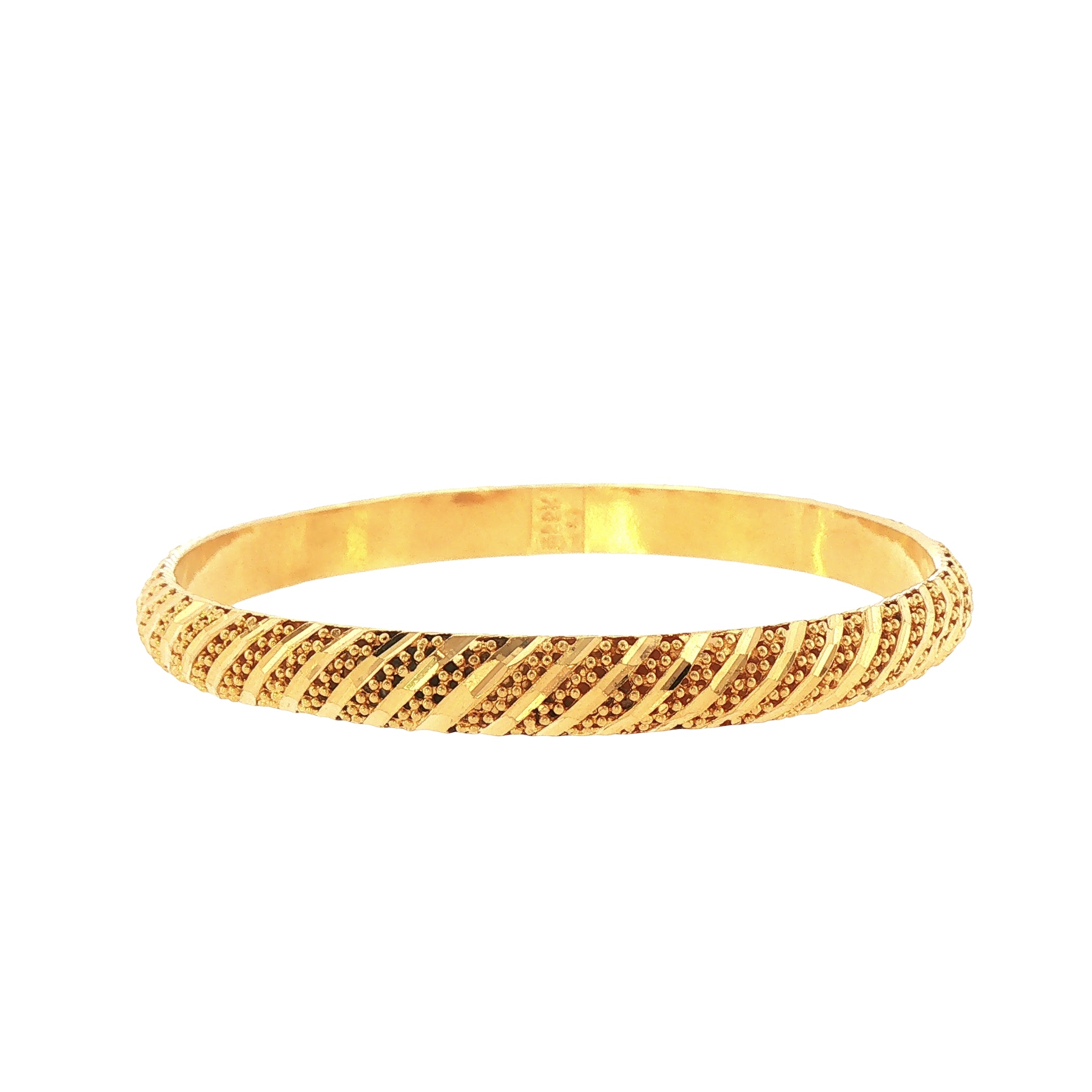 22ct Yellow Gold 7mm Fancy Textured Bangle