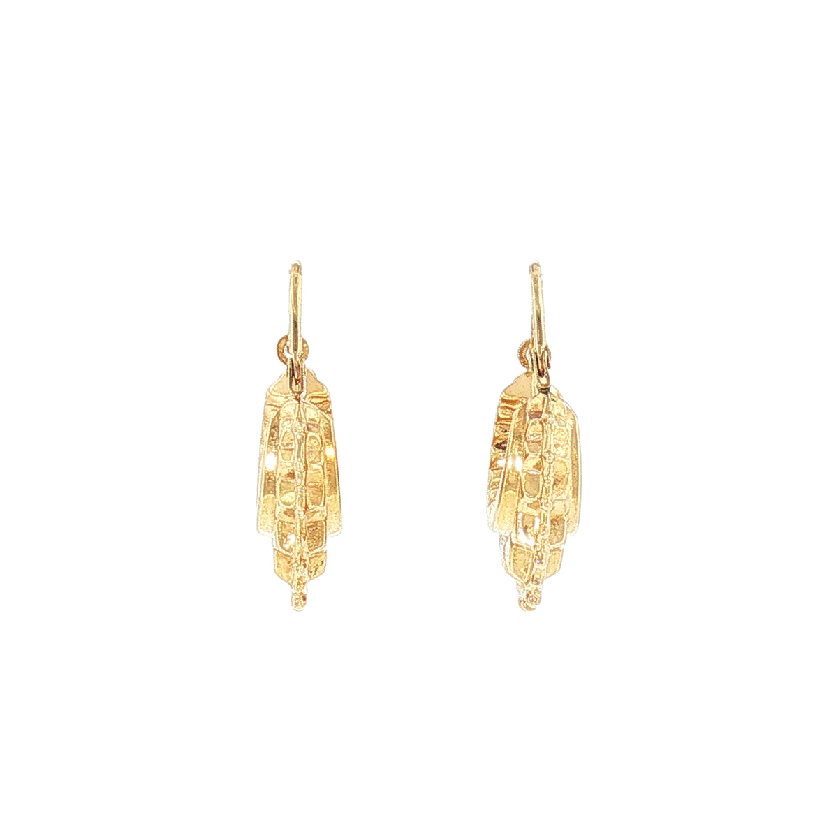 Vintage Spike Hoop Earrings in 9ct Yellow Gold